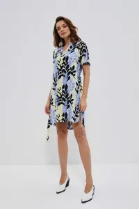 Marisse Viscose Dress With Tie L-Su-3720 L.Blue