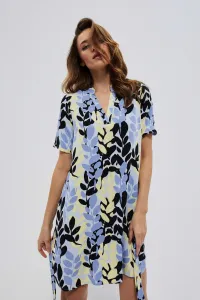 Marisse Viscose Dress With Tie L-Su-3720 L.Blue