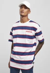 Starter Logo Striped Tee White/Blue