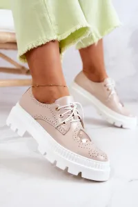 Boto Kožené topánky so srdcovými béžovými curtis