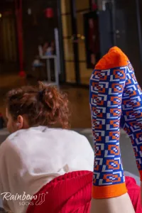 ZOOKSY/RAINBOW SOCKS Ponožky dúhových ponožiek s geometrickými vzormi 3 páry