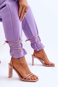 Boto Elegantné zviazané sandále s nahými kamienkami Nessa
