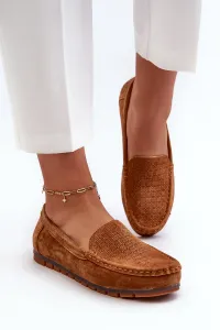 S. BARSKI Dámske semišové mokasíny Camel S.Barski LR755