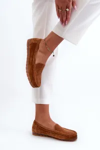 S. BARSKI Dámske semišové mokasíny Camel S.Barski LR755