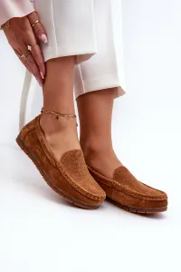 S. BARSKI Dámske semišové mokasíny Camel S.Barski LR755