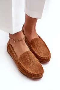 S. BARSKI Dámske semišové mokasíny Camel S.Barski LR755