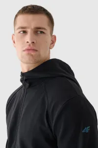 Pánska Mikina S Kapucňou Zips 4F Čierna 4FWAW24TSW