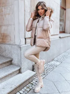 Dámska zimná bunda SPARKLE Farba camelová DSTREET