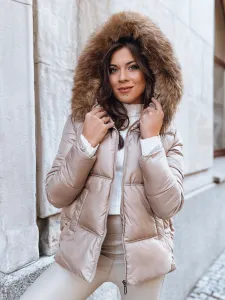 Dámska zimná bunda SPARKLE Farba camelová DSTREET