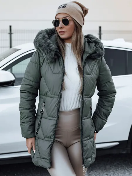 Kurtka zimowa damska KRISTA zielona Dstreet