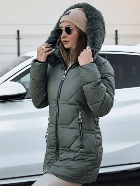 Kurtka zimowa damska KRISTA zielona Dstreet