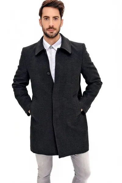 PLT8365 DEWBERRY MEN'S COAT-ANTHRACITE