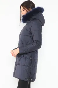 Z6668 DEWBERRY WOMEN'S COAT-NAVY BLUE