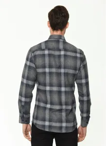 G708 DEWBERRY MEN'S SHIRT-GREY - NAVY BLUE