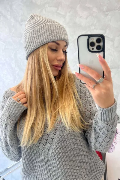 Kesi Čiapka tenká Oliwia K252 svetlo šedá