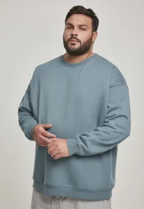 Mikina s dlhým rukávom v zaprášenej modrej farbe