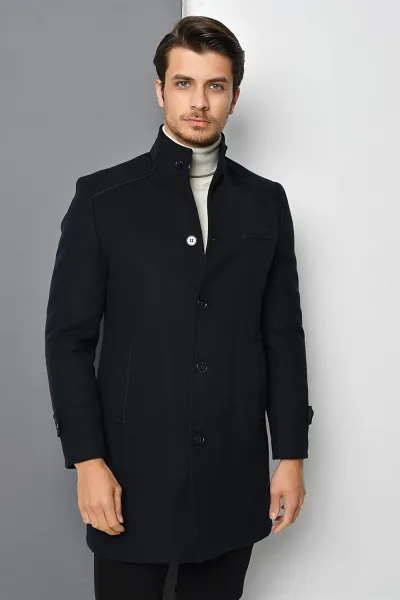 PLT8391 DEWBERRY MEN'S COAT-NAVY BLUE