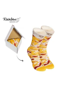 ZOOKSY/RAINBOW SOCKS Dúhové ponožky 1 ponožky 1 pizza havajský pár
