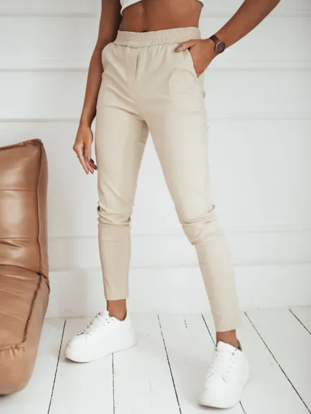 Dámske nohavice casual MADELINE Farba béžová DSTREET