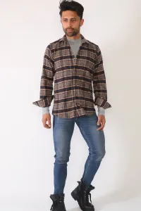 G695 DEWBERRY MEN'S SHIRT-BROWN