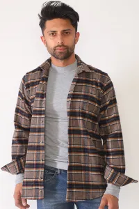 G695 DEWBERRY MEN'S SHIRT-BROWN