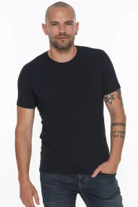 TRIPLE SET T8569 DEWBERRY BIKE COLLAR MEN'S T-SHIRT-NAVY-NAVY-NAVY