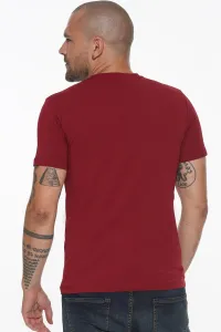 T8569 DEWBERRY BICYCLE COLLAR MEN'S T-SHIRT-BURGUNDY