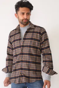 G695 DEWBERRY MEN'S SHIRT-BROWN