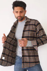G695 DEWBERRY MEN'S SHIRT-BROWN