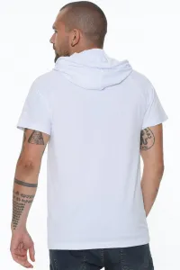 T8570 DEWBERRY HOODED MEN'S T-SHIRT-WHITE