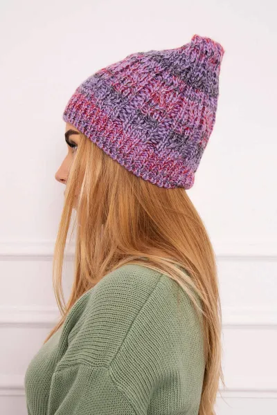 Kesi Čapica s fleece Melisa K241 fialový+červená