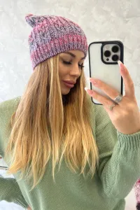 Kesi Čapica s fleece Melisa K241 fialový+červená