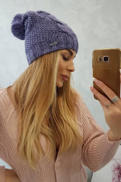 Kesi Čapica s fleece Karolina K243 fialový