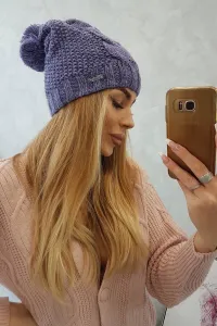 Kesi Čapica s fleece Karolina K243 fialový