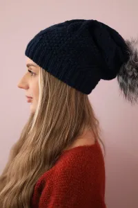 Kesi Čapica s fleece Sandra K210 námornícka modrá