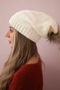 Kesi Čapica s fleece Sandra K210 ecru
