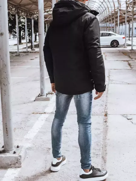Čierna pánska zimná bunda Dstreet