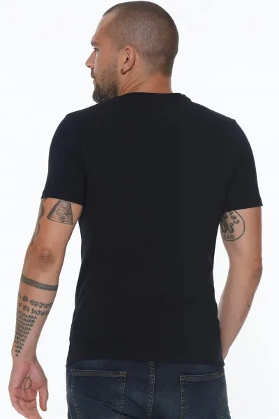 T8568 DEWBERRY V-NECK MEN'S T-SHIRT-NAVY BLUE
