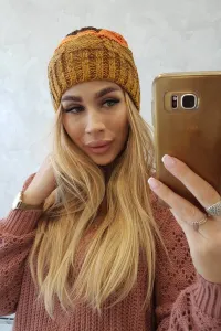 Kesi Čapica s fleece Dolores K303 horčica+oranžová+zelená