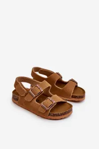 Boto Detské sandále na korkovej platforme so suchým zipsom Camel Rorria