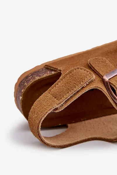 Boto Detské sandále na korkovej platforme so suchým zipsom Camel Rorria