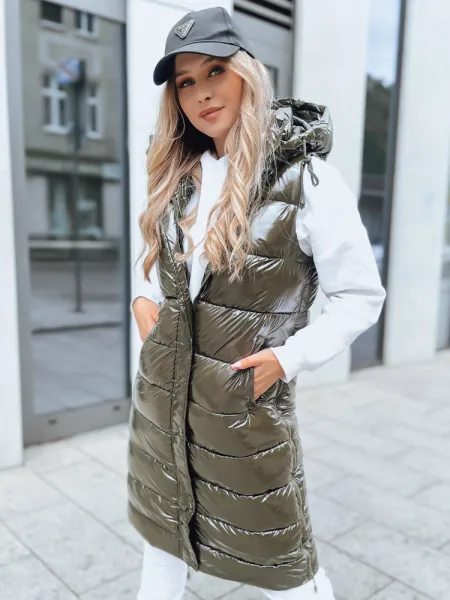 Dámska prešívaná vesta GANTINI Farba zelená DSTREET