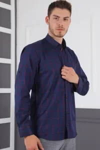 G719 DEWBERRY MEN'S SHIRT-NAVY-BURGUNDY