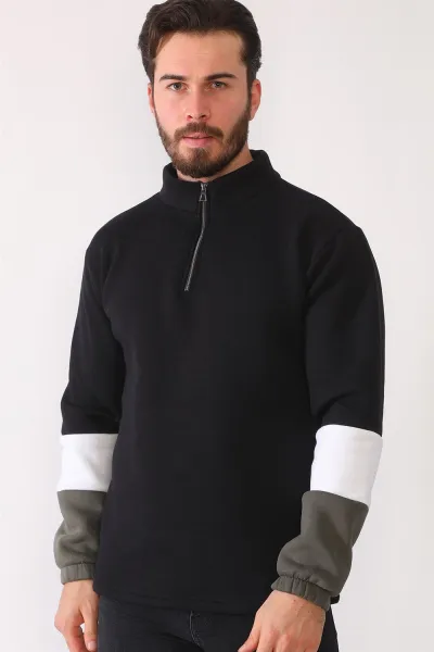 1041 DEWBERRY MENS SWEATSHIRT-BLACK