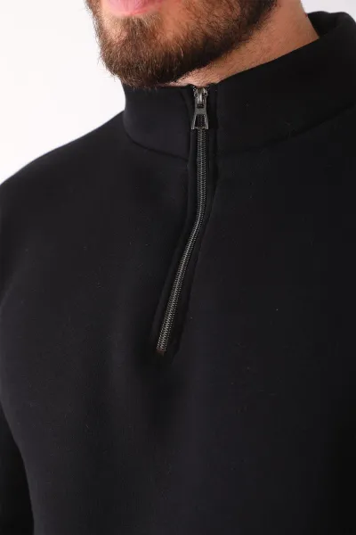 1041 DEWBERRY MENS SWEATSHIRT-BLACK