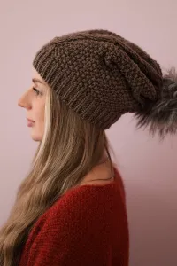 Kesi Čapica s fleece Sandra K210 cappuccino