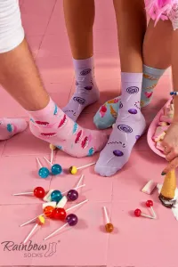 ZOOKSY/RAINBOW SOCKS Dúhové ponožky ponožky sladkosti v krabici s 3 pármi