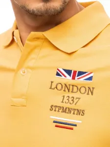 Polo tričko s výšivkou žlté Dstreet