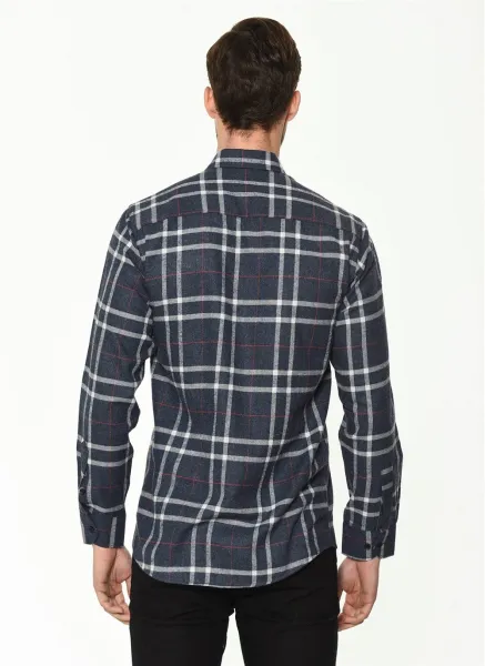 G701 DEWBERRY MEN'S SHIRT-NAVY BLUE