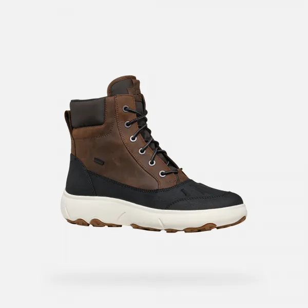 Brown Men's Ankle Boots Geox Nebula + Grip AB - Men